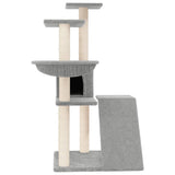 Vidaxl kattenmeubel met sisal krabpalen 94 cm lichtgrijs - afbeelding 3
