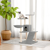 Vidaxl kattenmeubel met sisal krabpalen 94 cm lichtgrijs - afbeelding 1