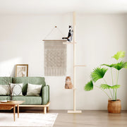 Vidaxl kattenmeubel vloer tot plafond 267,5-297,5 cm crèmekleurig - afbeelding 1