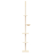 Vidaxl kattenmeubel vloer tot plafond 263,5-289,5 cm crèmekleurig - afbeelding 3