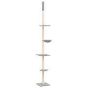 Vidaxl kattenmeubel vloer tot plafond 263,5-289,5 cm lichtgrijs - afbeelding 2