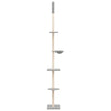 Vidaxl kattenmeubel vloer tot plafond 263,5-289,5 cm lichtgrijs