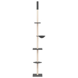 Vidaxl kattenmeubel vloer tot plafond 263,5-289,5 cm donkergrijs - afbeelding 3