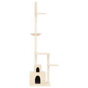 Vidaxl kattenmeubel vloer tot plafond 250,5-276,5 cm crèmekleurig - afbeelding 3