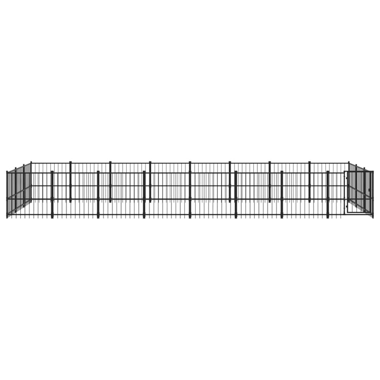 VidaXL Hondenkennel voor buiten 22,58 m² staal
