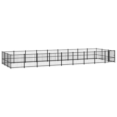 VidaXL Hondenkennel voor buiten 25,4 m² staal