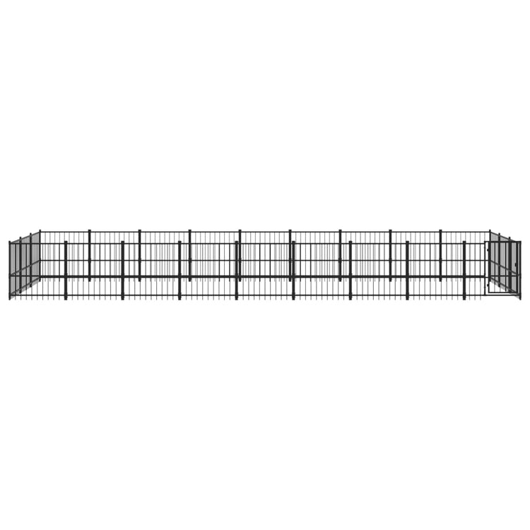VidaXL Hondenkennel voor buiten 25,4 m² staal