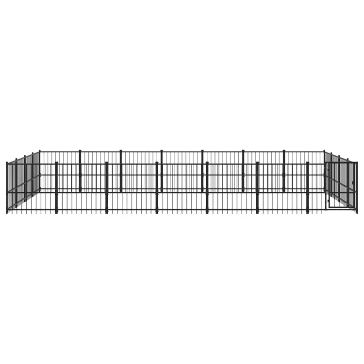 VidaXL Hondenkennel voor buiten 26,35 m² staal