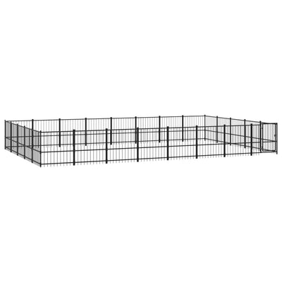 VidaXL Hondenkennel voor buiten 37,64 m² staal