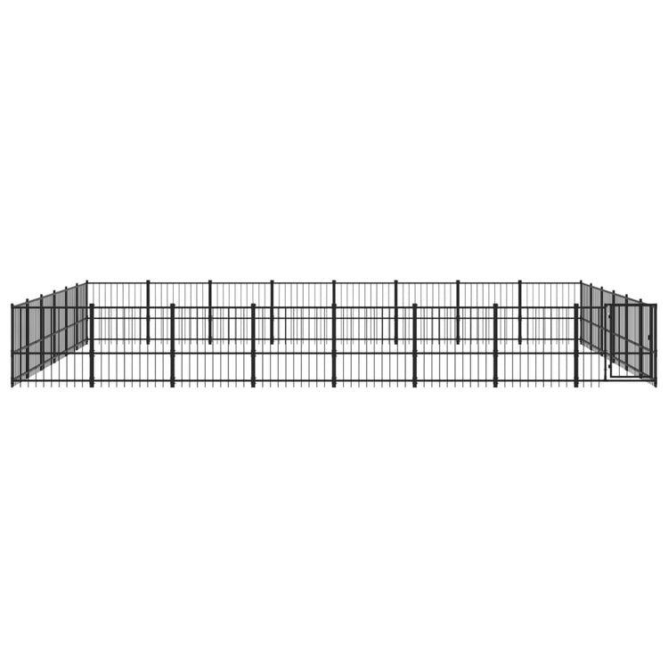 VidaXL Hondenkennel voor buiten 45,16 m² staal