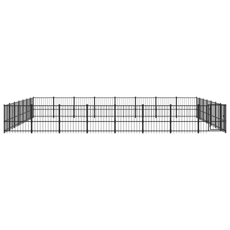 VidaXL Hondenkennel voor buiten 52,69 m² staal