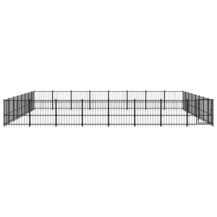 VidaXL Hondenkennel voor buiten 60,22 m² staal