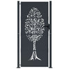 Vidaxl poort 100x175 cm met boomontwerp staal antracietkleurig