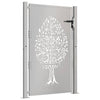 Vidaxl poort 100x150 cm boomontwerp cortenstaal