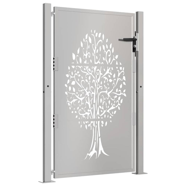 Vidaxl poort 100x150 cm boomontwerp cortenstaal