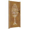 Vidaxl poort 100x175 cm boomontwerp cortenstaal