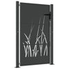 Vidaxl poort 100x125 cm met grasontwerp staal antracietkleurig