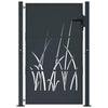 Vidaxl poort 100x125 cm met grasontwerp staal antracietkleurig