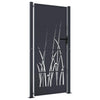 Vidaxl poort 100x175 cm met grasontwerp staal antracietkleurig