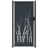 Vidaxl poort 100x200 cm met grasontwerp staal antracietkleurig