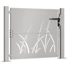 Vidaxl poort grasontwerp 100x75 cm cortenstaal
