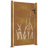 Vidaxl poort grasontwerp 100x150 cm cortenstaal