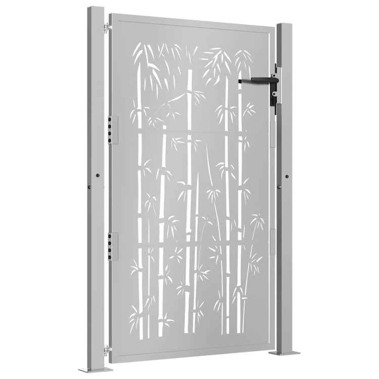 Vidaxl poort met bamboe-ontwerp 100x150 cm cortenstaal