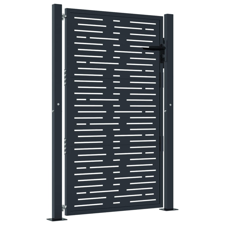 Vidaxl poort 100x125 cm met vierkant staal antracietkleurig