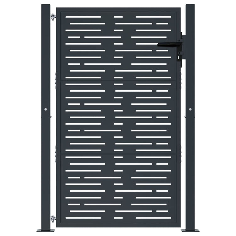 Vidaxl poort 100x125 cm met vierkant staal antracietkleurig