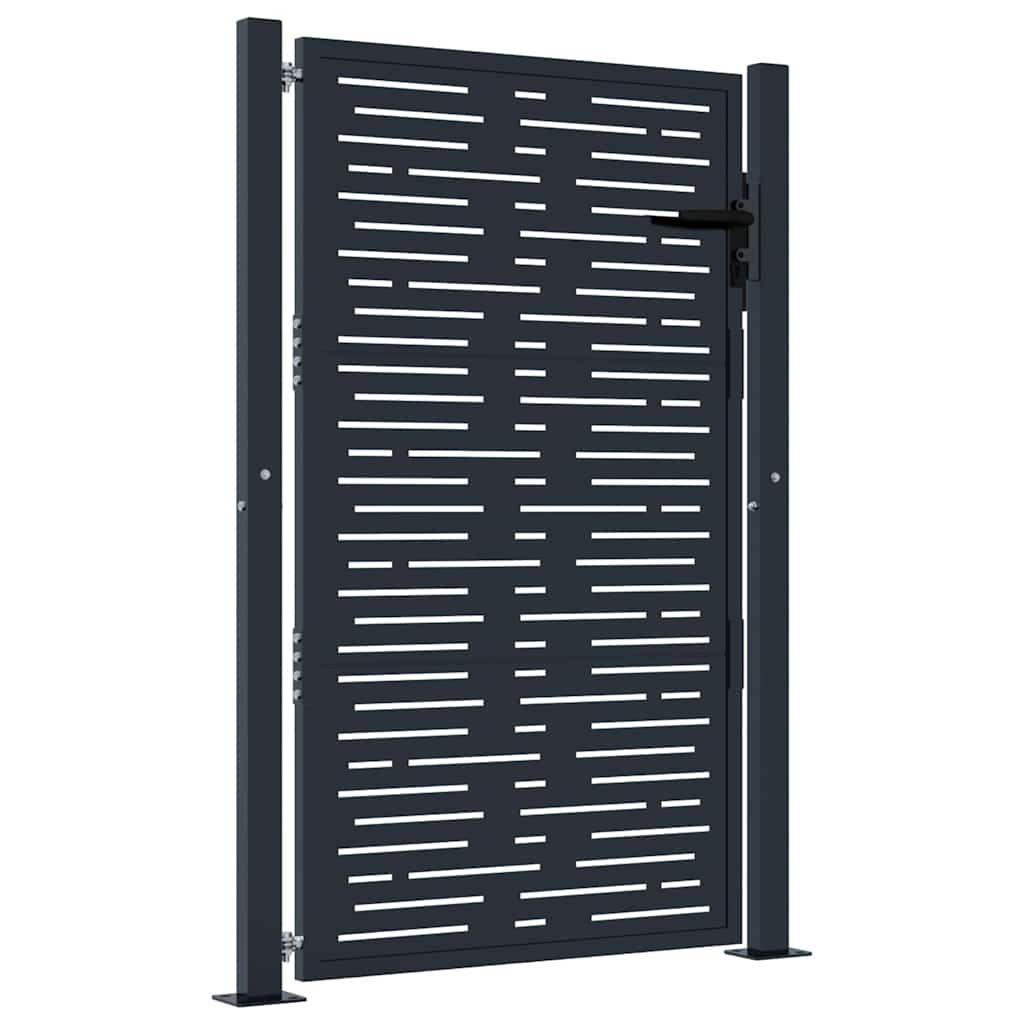 Vidaxl poort 100x150 cm met vierkant staal antracietkleurig