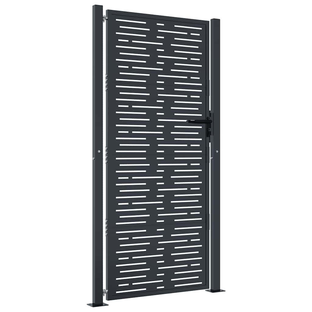 Vidaxl poort 100x175 cm met vierkant staal antracietkleurig