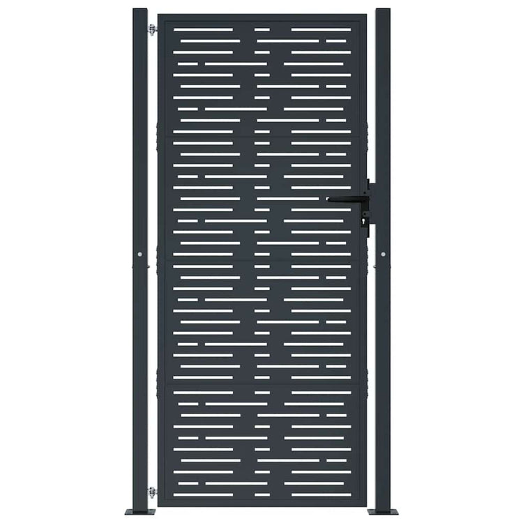 Vidaxl poort 100x175 cm met vierkant staal antracietkleurig