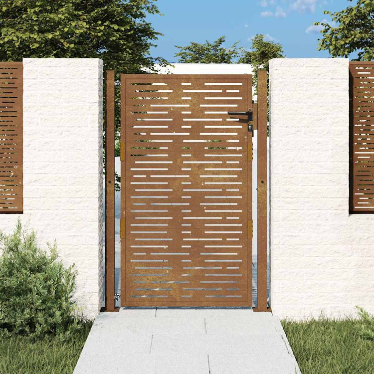 Vidaxl poort vierkant 100x150 cm cortenstaal