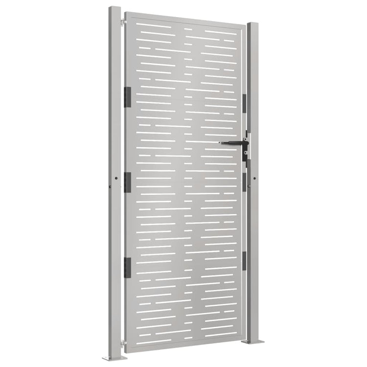 Vidaxl poort 100x200 cm vierkant cortenstaal