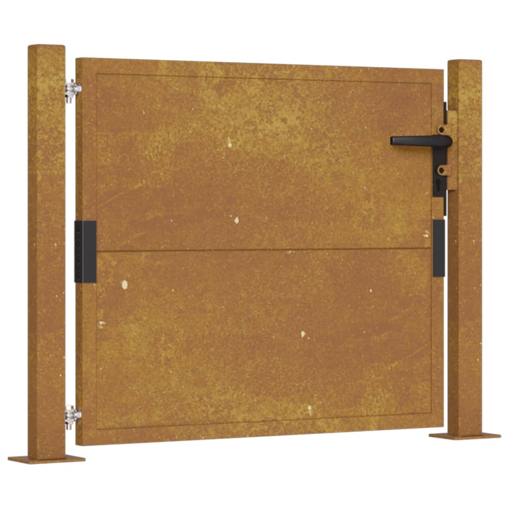 Vidaxl poort 105x105 cm cortenstaal