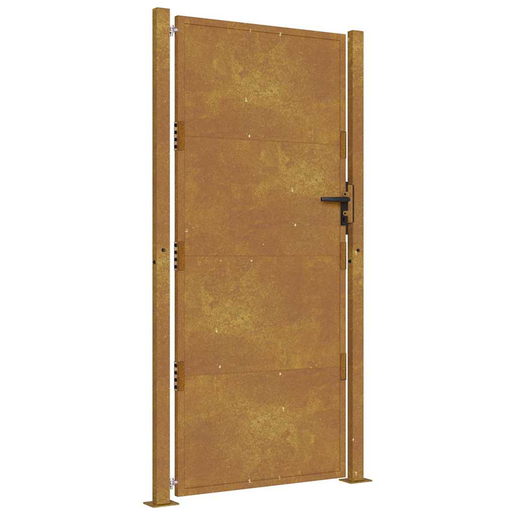 Vidaxl poort 105x180 cm cortenstaal