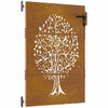 Vidaxl poort 85x125 cm boomontwerp cortenstaal