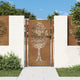 Vidaxl poort 100x175 cm boomontwerp cortenstaal