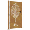 Vidaxl poort 100x200 cm cortenstaal boom ontwerp