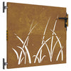 Vidaxl poort 85x75 cm grasontwerp cortenstaal