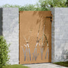 Vidaxl poort 85x125 cm grasontwerp cortenstaal