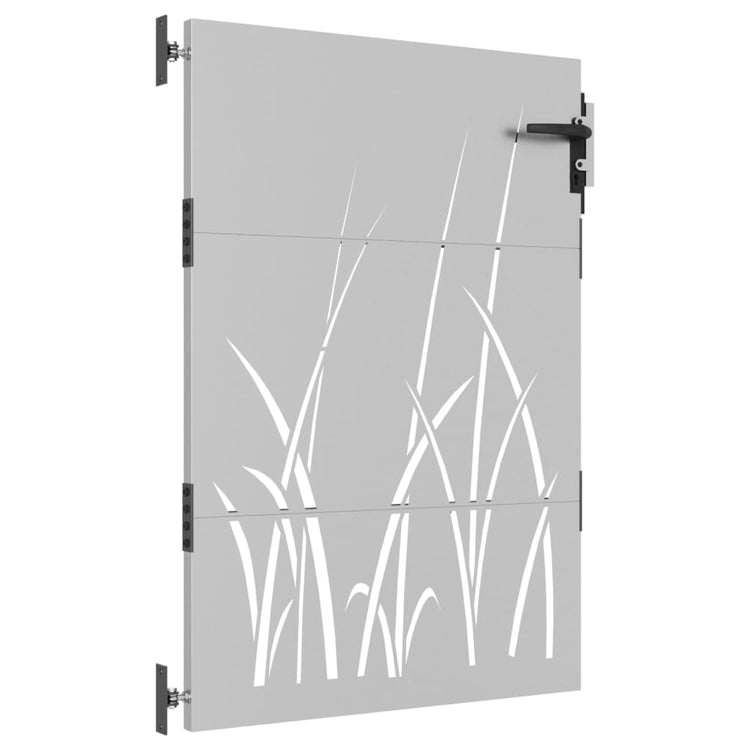 Vidaxl poort 85x150 cm grasontwerp cortenstaal
