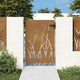Vidaxl poort 85x150 cm grasontwerp cortenstaal