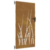 Vidaxl poort 85x200 cm grasontwerp cortenstaal