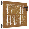 Vidaxl poort 85x100 cm bamboe-ontwerp cortenstaal