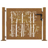 Vidaxl poort 100x100 cm bamboe-ontwerp cortenstaal