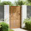 Vidaxl poort 100x200 cm bamboe-ontwerp cortenstaal