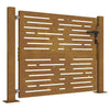 Vidaxl poort 100x100 cm vierkant cortenstaal