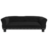 VidaXL Hondenmand 95x55x30 cm fluweel zwart - afbeelding 3