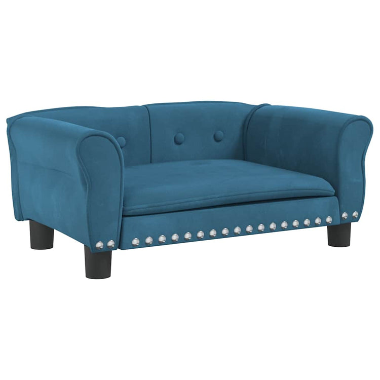Vidaxl hondenmand 70x45x30 cm fluweel blauw